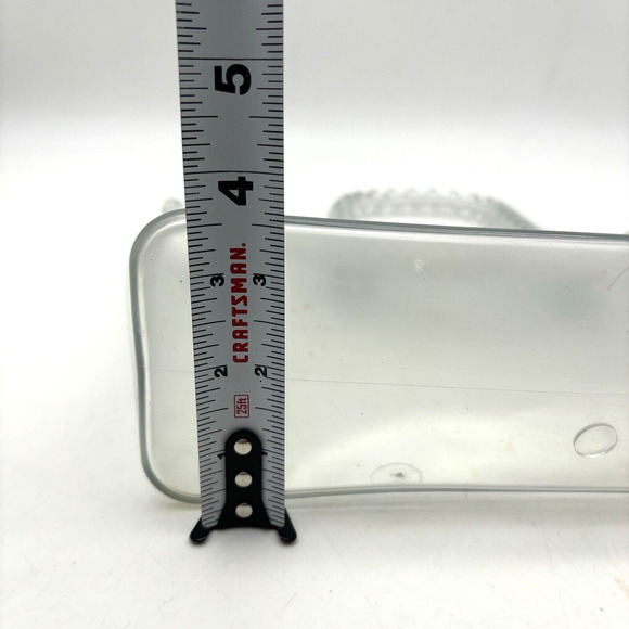 Vintage 00s Y2K Clear PVC Jelly Double Handle Pyramid Studded Purse 13x8" - Picture 10 of 12